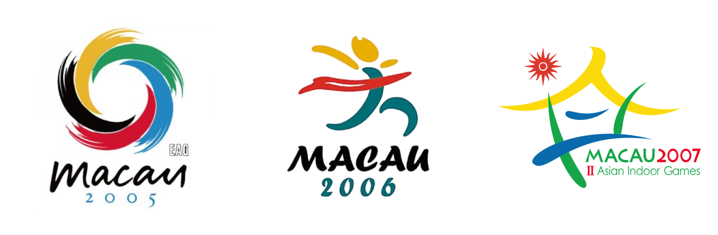 2005 東亞運動會、2006 葡語系運動會、2007 亞洲室內運動會標誌